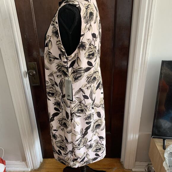 Karl Lagerfeld Women’s Lace Bib Floral Sleeveless Dress Size 14 High Neck - Picture 9 of 10